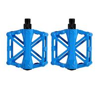 Generic Aluminium Anti Skid Lightweight Bicycle Pedals for Road Racing, 3 Bright Colors 1 Pair Durable Platform Pedal for Cycling Enthusiasts (Blue)