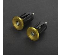 Generic Aluminum Alloy Handlebar End Cap Set for Mountain and Road Bikes, Durable Light Weight Plug Parts, Easy Installation, 1 Pair (Gold)