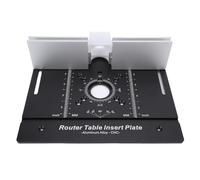 Generic Aluminum Alloy Router Insert Plate with Miter Guide, Woodworking Bench Flip Board for Slotting Trimming, Fit for Most Electric Trimmer Routers and Milling Machines, for KETIPED