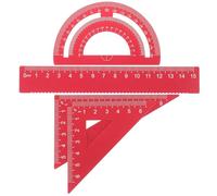 Generic Aluminum Alloy Ruler Kit with Geometry Protractor and Triangular Drafting Ruler for School Use and Office Educational Tools for Students and Artists