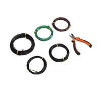 Generic Aluminum Bonsai Training Wires with Wire Cutter 5 Roll Set for Creative Bonsai Tree Shaping Indoor Use Available in 3 Sizes
