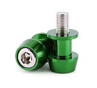 Generic Aluminum CNC Swing Arm Spool Sliders Stand for Motorcycle, Durable Rear Stand Swing Arm Bobbins Fit for Honda, Fit for YAMAHA, 8/10mm, Various Colors (10MM green)