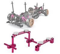 Generic Aluminum Magnetic Body Shell Mount Kit, Lightweight Design for HSP 1/10 RC Racing Car, Durable CNC Alloy Construction (Pink)