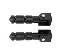 Generic Aluminum Motorcycle Pedals, Durable 90 Degree Folding Foot Pegs Fit for Ducati Fit for Suzuki Aprilia, 2Pcs Set for Modification Enthusiasts (Black)