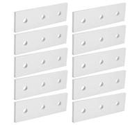 Generic Aluminum Reinforcing Connecting Joining Plate Set for Domestic and Industrial Use, 10pcs Straight Mending Fixing Plates for Timber Repairs (4040)