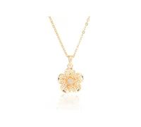 Generic American Diamond Gold Plated Artificial Diamond Alloy Pendant For Women (FERLY-14), 18 Inches