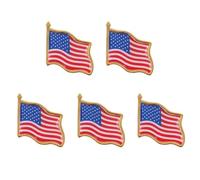 Generic American Flag Lapel Pins Lightweight and Anti-rust Made of Brass Plated Metal Alloy Epoxy Enamel 50pcs Portable Pins for Hats and Ties, for Veterans, Badge Collectors