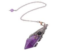 Generic Amethyst Spiritual Ornament Dowsing Crystal Hexagonal Pendant Crystal Pendant Charms Pendulums Amethyst Pendulum Stone Stone