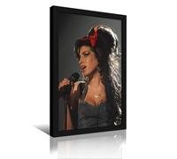 Generic Amy Winehouse Poster Canvas Decorative Painting Modern Vintage Art Print 12x18 inch (30x45cm) Black Frame for Bedroom & Living Room