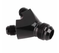Generic AN10 Y Block Fitting Adapter Black, Compact Aluminum Connector for High Flow Splitting in Liquid and Gas Applications, Inlet AN10, Outlets AN6, 1 Unit