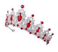 Generic and Resistant to Fading Wedding Enhancing Elegance Red Rhinestone Headband Elegant Alloy Hair Accessory for Brides and Friends for Weddings and Special