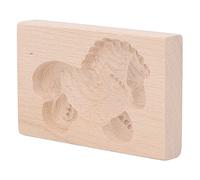 Generic Animal Cookie Mold Cute Vivid Wooden Biscuit Press Easy Demoulding for Baking and Crafts Beech Wood 1 Piece (Trojan Horse)