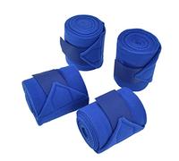 Generic Animal Leg Guard Protective Soft Polyester Set Kit for Dog Cow Cat Blue, Simple Banding Horse Leg Bandage for Applicable Pets Self Veterinary Leggings 4Pcs