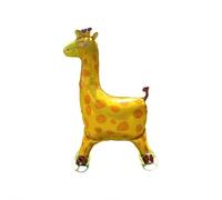 Generic Animal Walking Balloons - Giant 31.5" 4D Stand-Up Cat/Dog/Tiger/Elephant Foil Balloon, Pull Rope & Wheels for Helium-Free Play, Interactive Kids Party Decoration & Toy (1 Set)