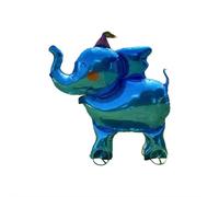 Generic Animal Walking Balloons - Giant 31.5" 4D Stand-Up Cat/Dog/Tiger/Elephant Foil Balloon, Pull Rope & Wheels for Helium-Free Play, Interactive Kids Party Decoration & Toy (1 Set)