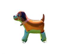 Generic Animal Walking Balloons - Giant 31.5" 4D Stand-Up Cat/Dog/Tiger/Elephant Foil Balloon, Pull Rope & Wheels for Helium-Free Play, Interactive Kids Party Decoration & Toy (1 Set)