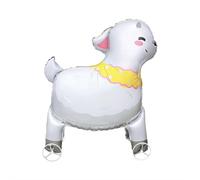 Generic Animal Walking Balloons - Giant 31.5" 4D Stand-Up Cat/Dog/Tiger/Elephant Foil Balloon, Pull Rope & Wheels for Helium-Free Play, Interactive Kids Party Decoration & Toy (1 Set)