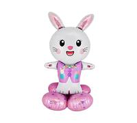 Generic Animals Balloons Inflatable Bunny Foil Balloon Reusable Celebration Backdrop Party Prop Suitable for Shower Theme Party Holiday Event, pink