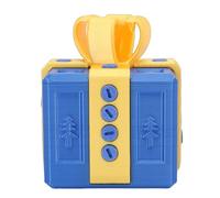 Generic Annoying Gift Box, 3D Printed Reusable Funny Prank Present with Compartment, for Birthday Holiday Jewelry Storage (Blue Yellow)