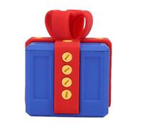 Generic Annoying Gift Box, 3D Printed Reusable Funny Prank Present with Compartment, for Birthday Holiday Jewelry Storage (Blue Red)