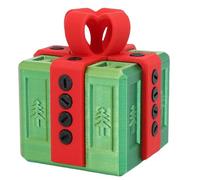 Generic Annoying Nested Screw Gift Box 3D Printed Reusable Funny Prank Present Box for Birthday Holiday Surprise PLA Material 10x8cm (Green Red)