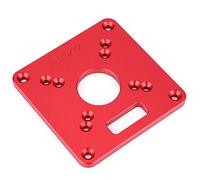 Generic Anodized Aluminum Alloy Router Table Plate Easy-to-Use Insert Plate with Center Hole Bushing for Accurate Drilling and Router Alignment