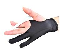 Generic Anti-Touch Gloves - 2 Finger Painting Gloves, Capacitive Anti-Touch Tablet Pen, Artistic Sketching, Dirt-Resistant, Sweat Absorbent, Smudge Protection, Black, XS/S/M/L