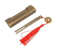 Generic Antique Brass Fish Horizontal Padlock Exquisite Ornament for Jewelry Boxes Cabinet Doors (Bronze)