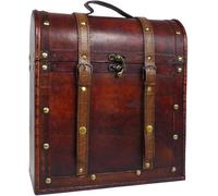 Generic Antique Style Wooden Wine Bottle Presentation Box, H 36, W 14, L 32 cm