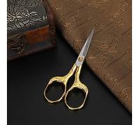 Generic Antique Vintage Sewing Scissors for Embroidery Craft, Retro Scissor Hand Embroidery Scissors for Craft Needle Work, Stainless Steel Silver Multicolor 4.9 Inches for Sewing Hobbyists (Gold)