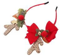Generic Antler Headband without Fading for Women Lightweight Christmas Plastic and Fabric Material with Good Texture Cute and Elegant Decorative Hair Accessories for Formal Party