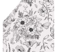 Generic AnyDesign 100 Sheets Vintage Floral Tissue Paper Botanical Gift Wrapping Paper Bulk Black White Wildflower DIY Art Craft Paper for Spring Wedding Birthday Baby Shower, 13.7 x 19.6 Inch