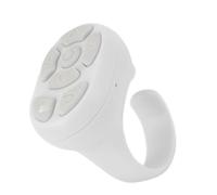 Generic APP Page Turner, Portable Remote Control Comfortable Scroll Ring ABS 5.3 Stable Connection with Charging Case for Watching Short Videos (White)