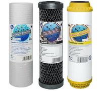 Generic Aquafilter Set of 3 Replacement Filters Whole House Water Purifier Softener 10" FCPS5 FCCBL-S FCCST