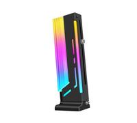Generic Argb Gpu Support Bracket with Chipped Diamonds Light Design, Aluminium Alloy Graphics Card Holder for Desktop Computers, 5v 2w Power with Synchronised Rgb Lighting