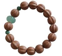Generic Aromatherapy Bead Bracelet With Calming Jasmine Scent, Wooden Gourd Shape, For Women, Stress Relief