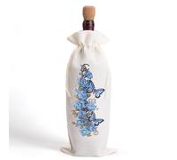 Generic Art Linen Gift Bag Gnome Wrapping Bags Flower Label Bottle Covers Bird Champagne Decorative Bag Sunflower for Christmas Wedding Birthda