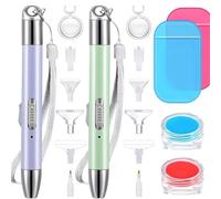 Generic Art Pens Lighted Tool Kit, U Rechargeable, 18 Pieces With 12 Replacement Tips, 2 Light Modes And Clay Storage Boxes