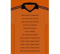 Generic Art Print: Dundee United Fans Song - Retro Style, Unframed, Matte Finish, Size A4 (29.7L x 21W cm), Living Room Decoration