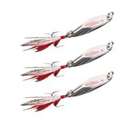 Generic Artificial Fishing Lures Simulation Bait 3pcs Silver with High-strength Hooks, Iron Material Fishing Accessories for Pike and Black Bass