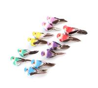 Generic Artificial Simulation Foam Bird Colorful Feather Bird Craft for Garden Decoration, Exquisite Detail, Wedding Window Flower Purple Blue Green 3.5 X 1.4 X 2 in