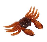Generic Artificial Soft Crab Lure 10pcs Set Durable Plastic Crab Bait for Freshwater Fishing Brown Pink White 8x5cm (Brown)