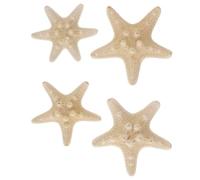 Generic Artificial Starfish, 4pcs Natural Beige Starfish Sculpture for Craft, Nautical Decor, Wedding Decor (5-8cm)