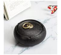 Generic Ashtray Nordic living room decoration ashtray ornaments creativity with cover home personality trend office ceramic ashtray Cool ashtray (Size : Round bad7), BADGGLGBB-ROUNDBAD7