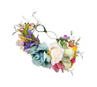 Generic Assorted Color Floral Crown Headband for Wedding, Lightweight Cloth Flower Hair Garland with Beautiful and Elegant Design, Bridal Accessory for Women