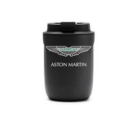 Generic Aston Martin Travel Mug in Black with 3D Logo - Double Wall Stainless Steel, 250 ml - Ideal for Coffee