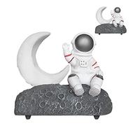 Generic Astronaut Speaker Wireless LED Light FM Radio Night Lamp Stereo Sound for Visual and Auditory Feast (Silver)