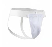 Generic Athletic Impact Resistant Cup Athletic Sports Protector Soft Flexible Structure Absorption Design Suitable for Taekwondo Boxing Hockey Adult Children , White , L
