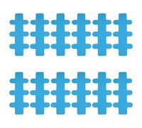 Generic Athletic Kinesiology Tape for Achilles Tendon Support, Precut Cotton Tape, 12 Pcs Blue Waterproof 12 X 6.3 in / 30.5 X 16 Cm for Muscle Strain Relief