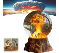 Generic Atomic Bomb Explosion Lamp, Mushroom Cloud Night Light, Custom Style, Yellow Plastic and Glass Material, for Bedroom, Living Room, Office Decor